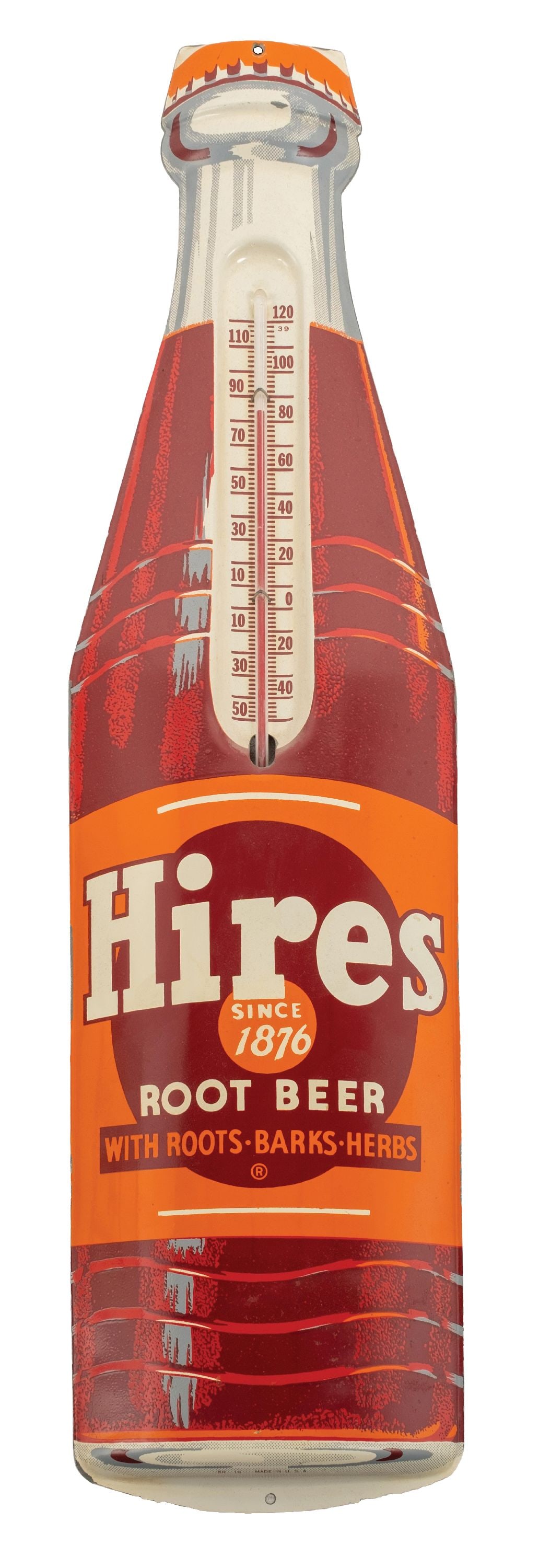 HIRES ROOT BEER DIE CUT TIN THERMOMETER (1 of 3)