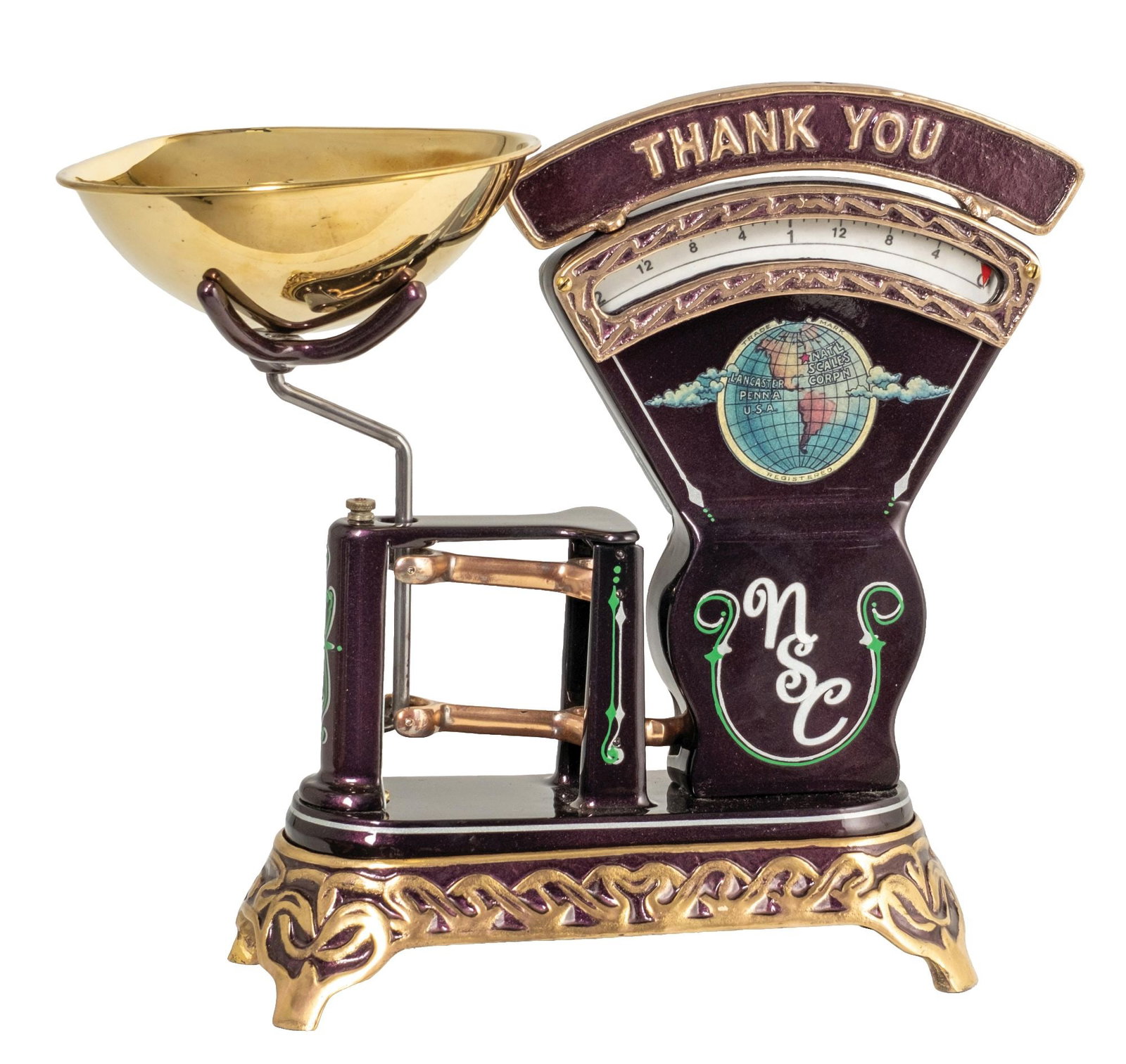 NATIONAL SCALE CO. 2 LB. SMALL SIZE PENNSYLVANIA CANDY SCALE (1 of 5)