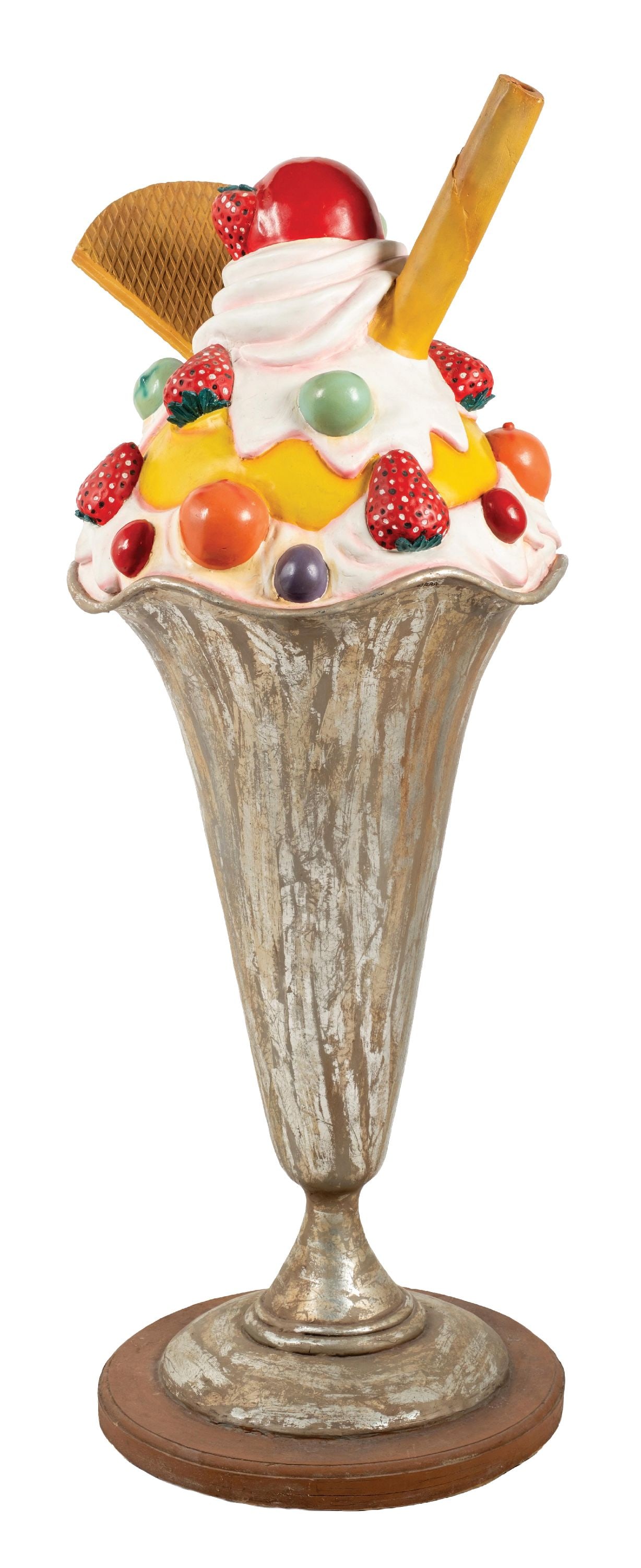 LARGE ICE CREAM SUNDAE FIGURAL STATUE (1 of 4)