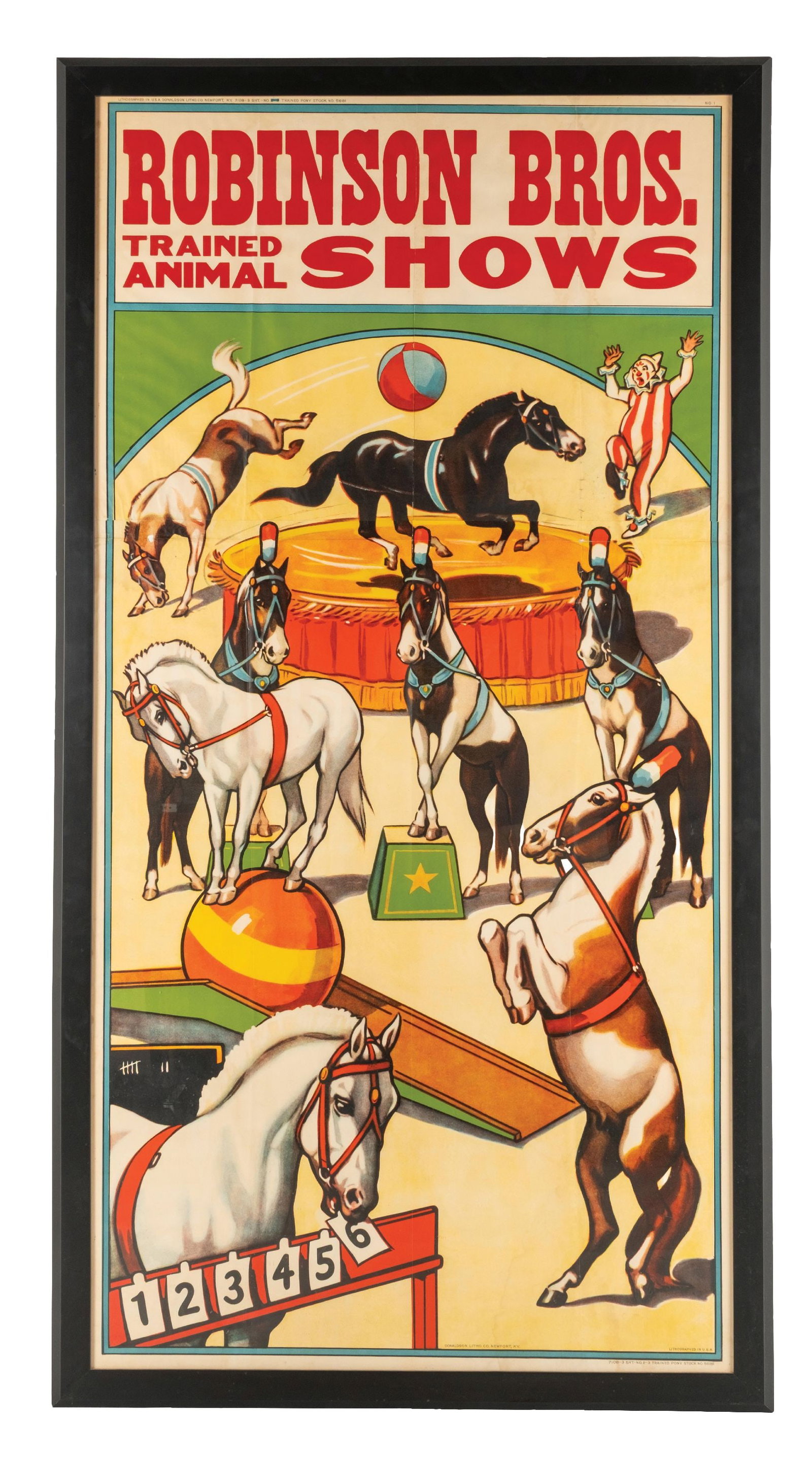 ROBINSON BROS. TRAINED ANIMAL SHOWS FRAMED ADVERTISING (1 of 3)