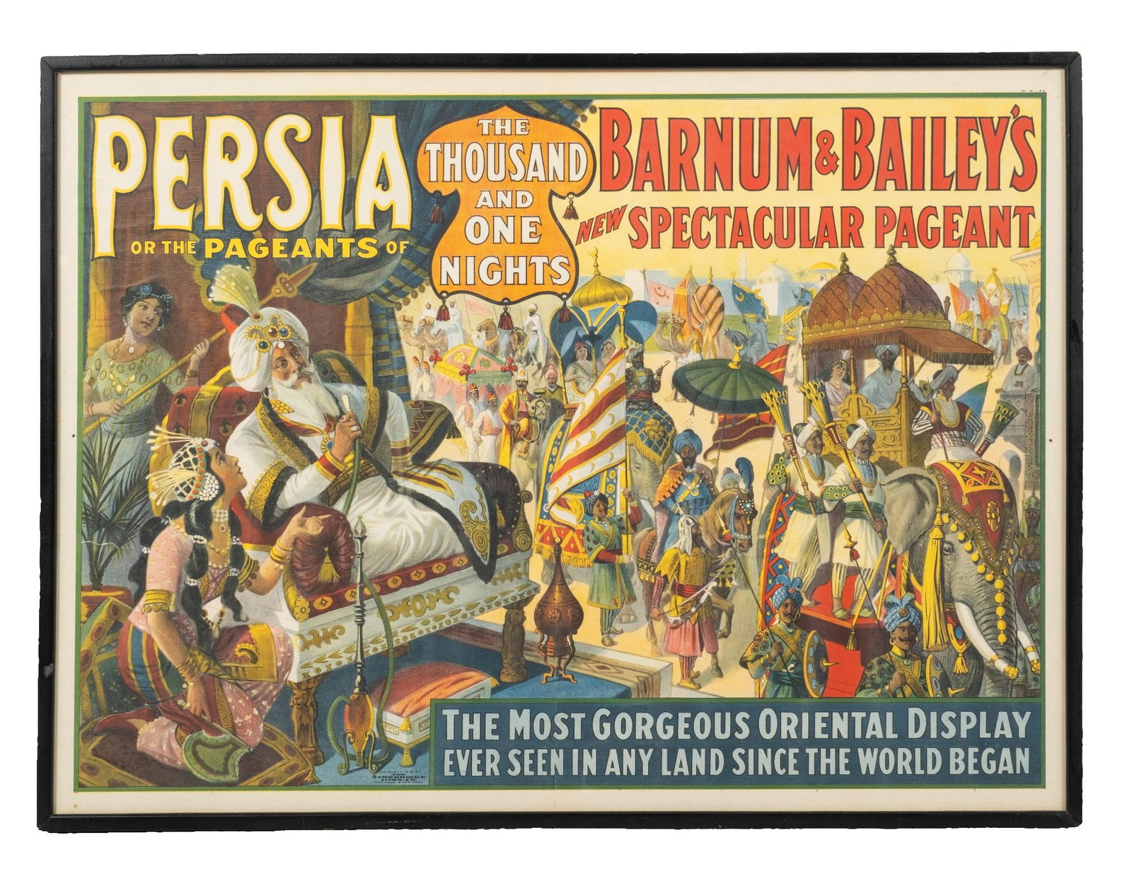 FRAMED BARNUM & BAILEY'S CIRCUS POSTER (1 of 2)