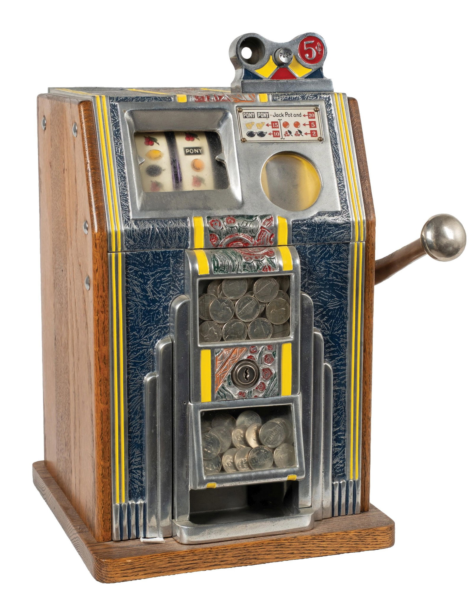 5¢ BURTMIER "PONY" SLOT MACHINE (1 of 5)