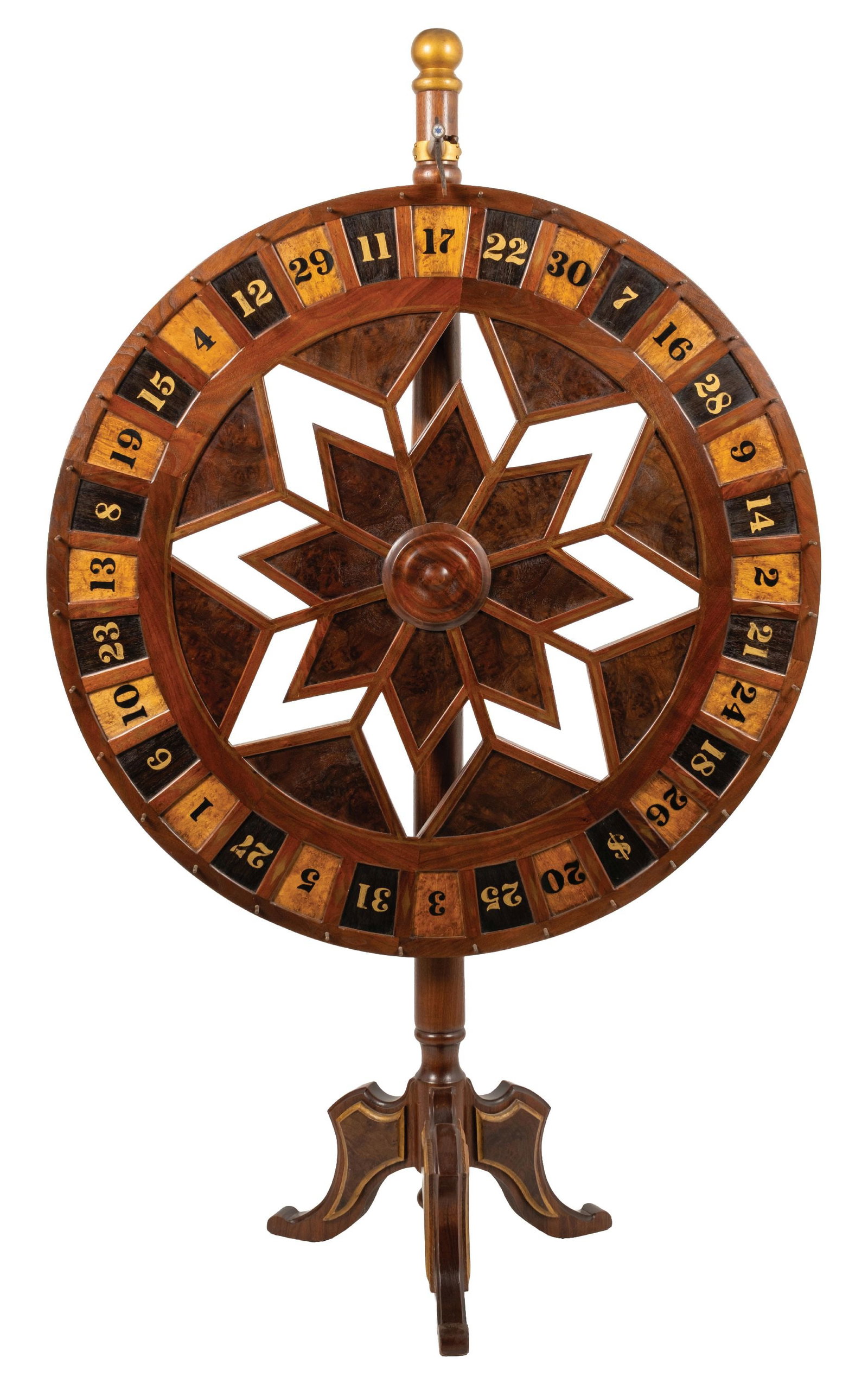 WOODEN GAMBLING WHEEL (1 of 6)