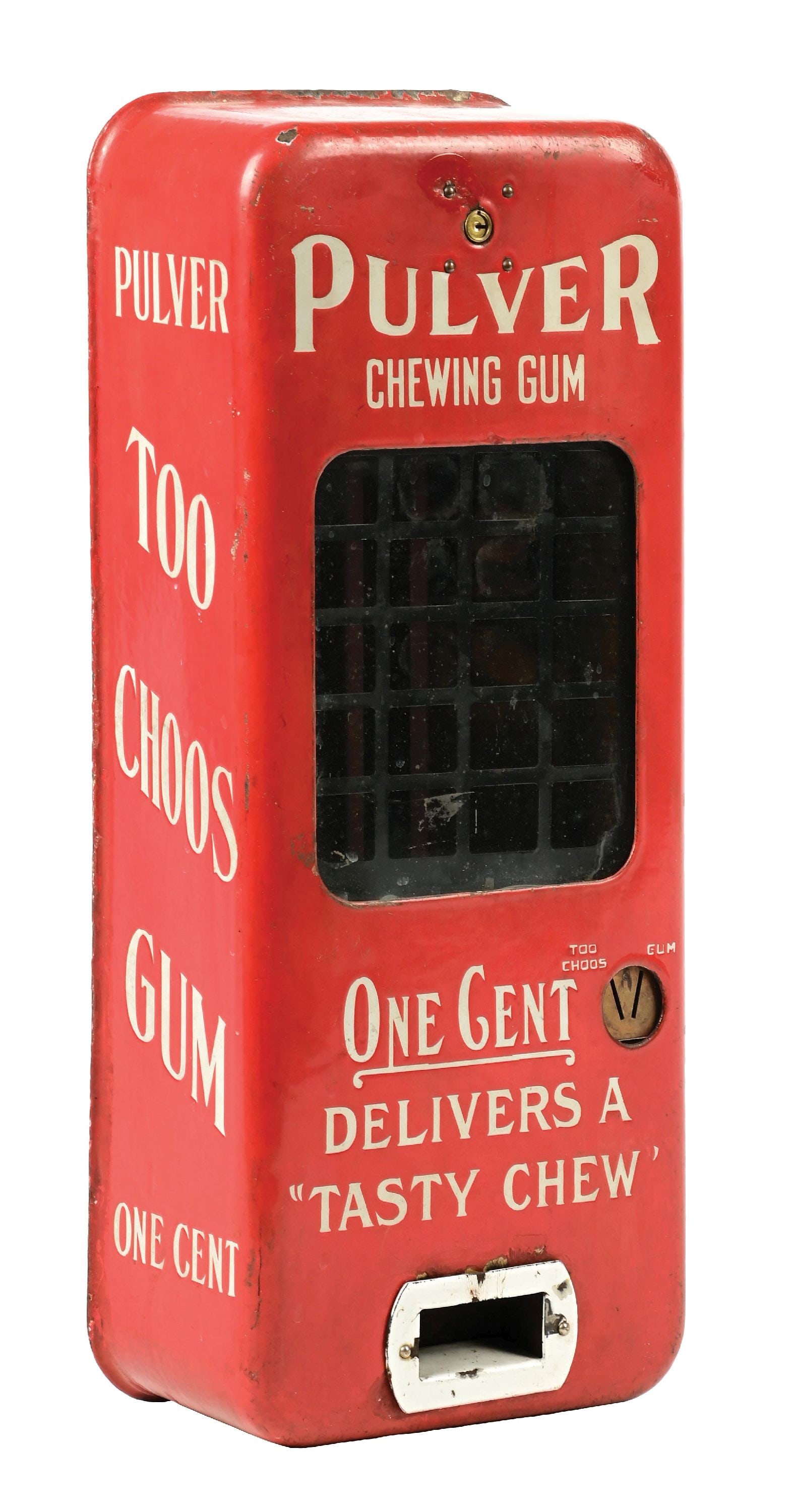 1¢ PULVER TOO CHOOS CHEWING GUM VENDING MACHINE (1 of 4)