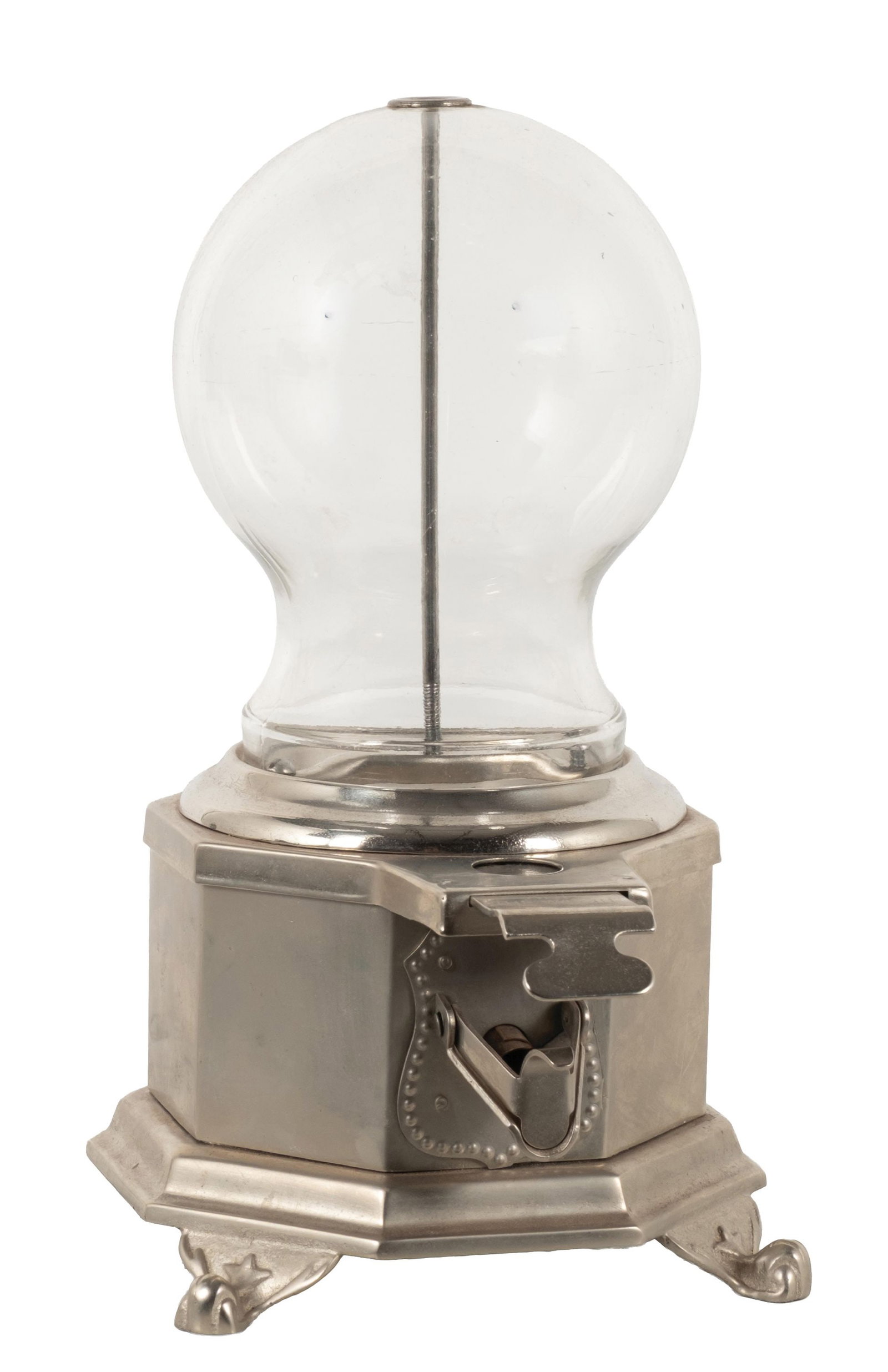 1¢ ORIGINAL NATIONAL BREATH PELLET VENDING MACHINE: This demure countertop vending machine was made by the National Novelty Company in 1910 and vended "Fragrant wholesome and lasting perfume" for your breath. CONDITION: This example is all original, wi