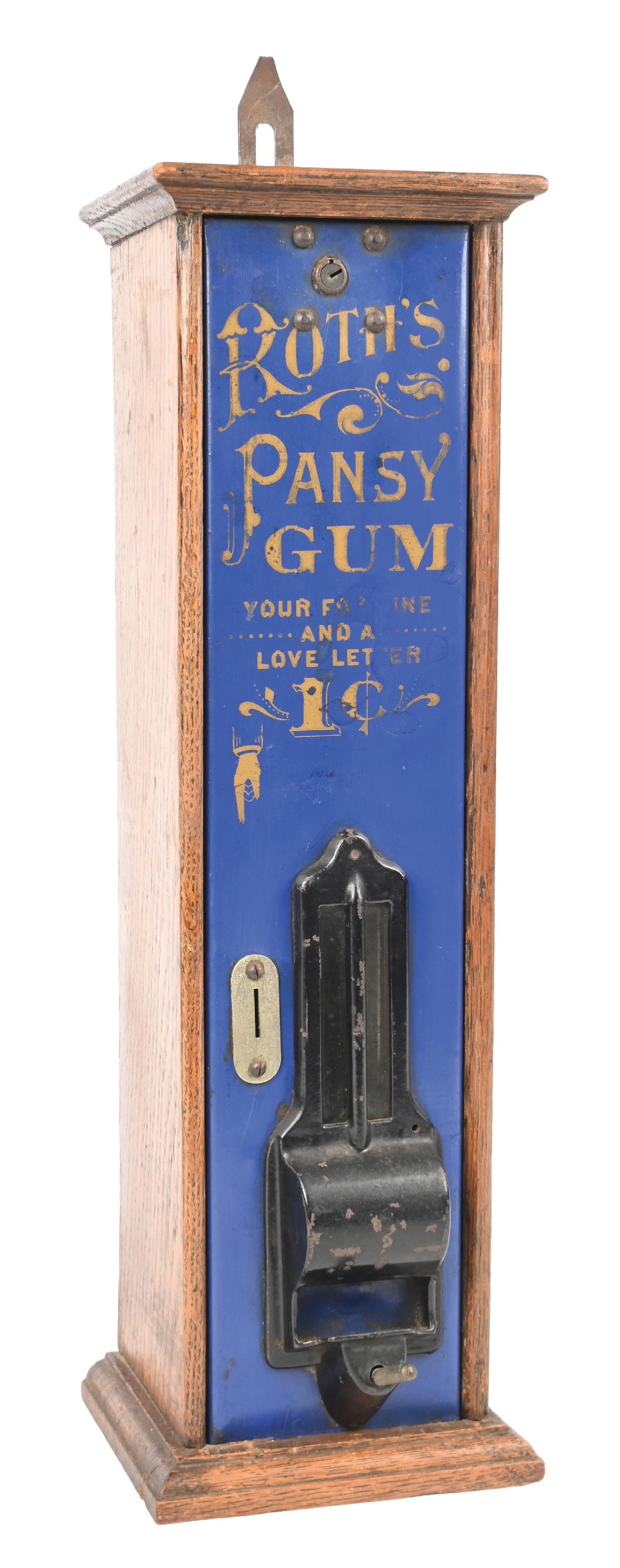 1¢ ROTH'S PANSY GUM, FORTUNE, AND LOVE LETTER VENDING MACHINE (1 of 5)