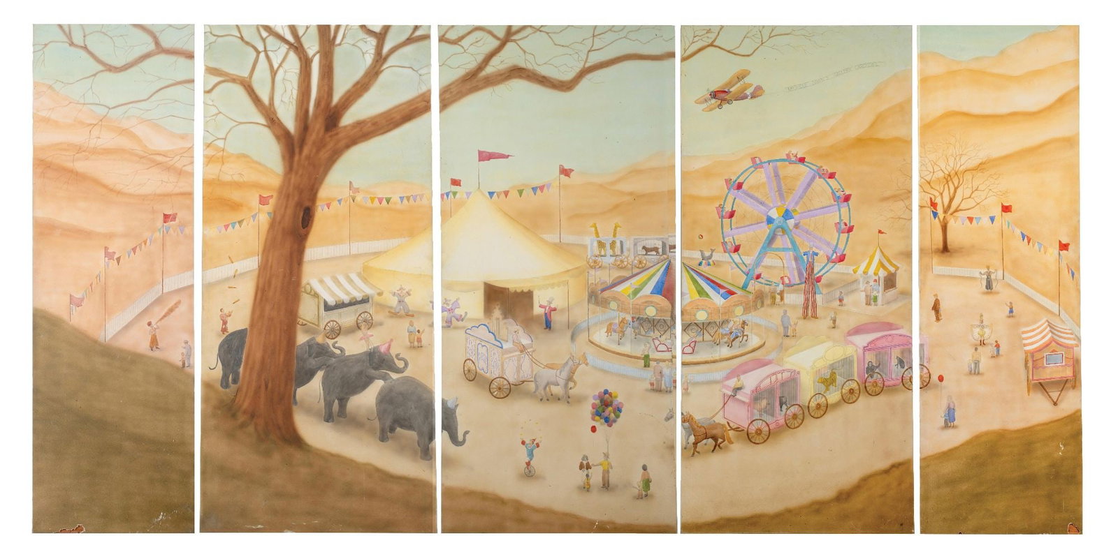 SET OF 5: LARGE CIRCUS CANVAS PRINTS (1 of 11)