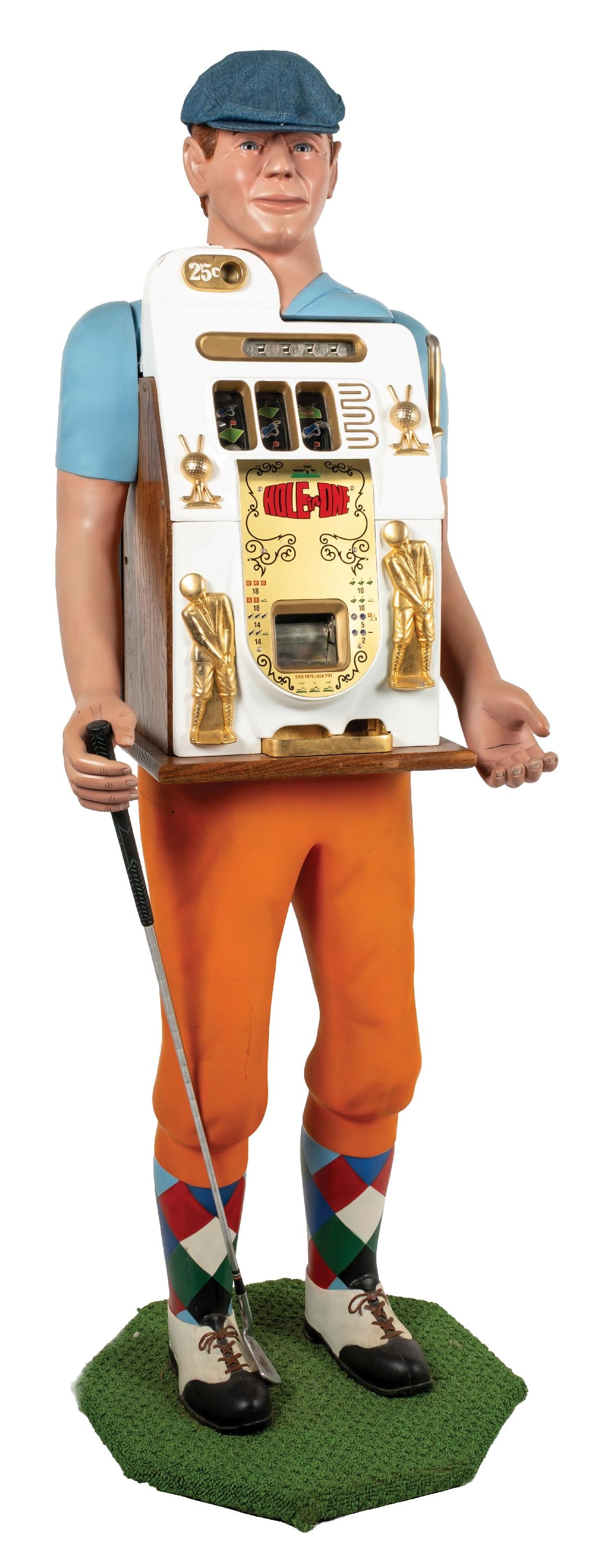 25¢ MILLS "HOLE IN ONE" UNIQUE CUSTOM GOLF SLOT MACHINE (1 of 7)