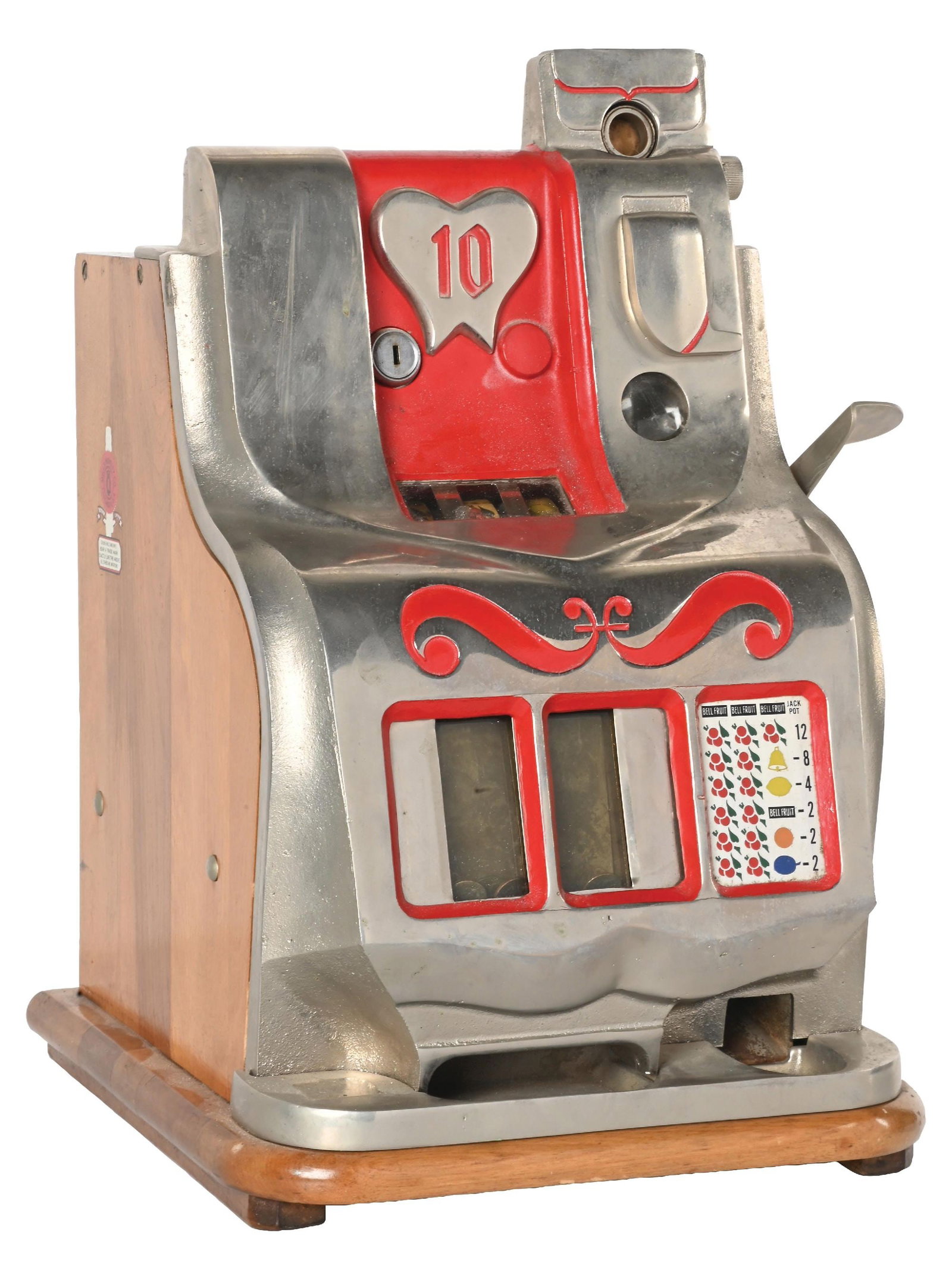 10¢ MILLS NOVELTY CO. QT SWEETHEART SLOT MACHINE (1 of 6)