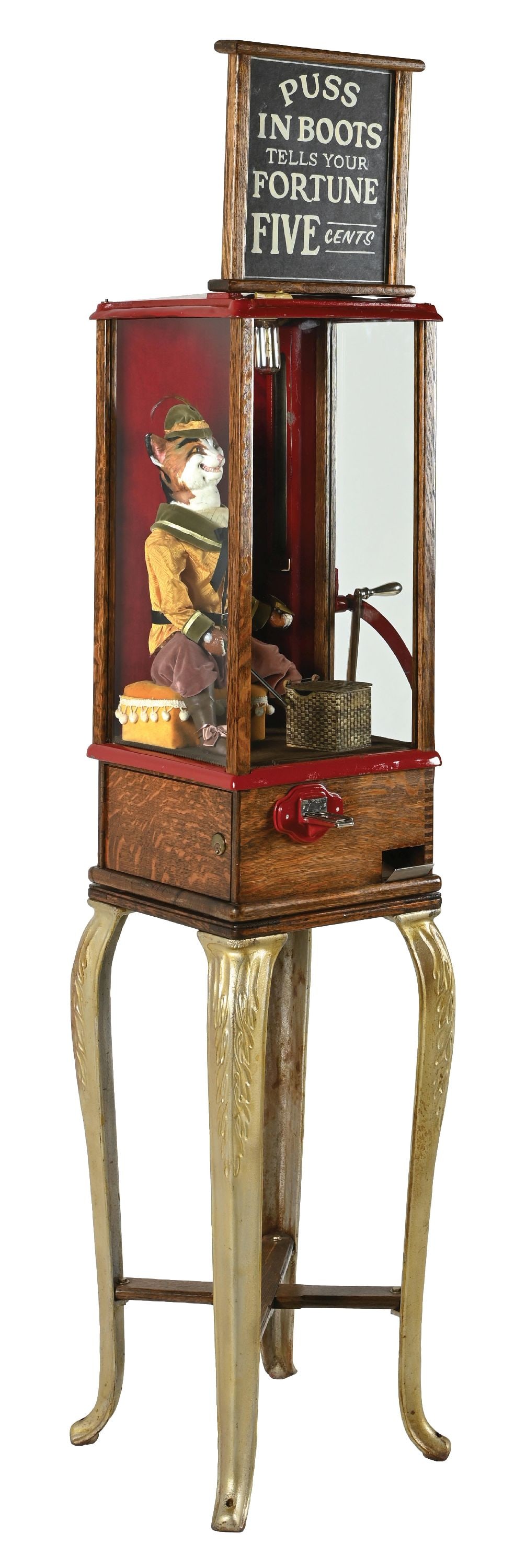 1¢ PUSS IN BOOTS ARCADE VENDING MACHINE & FORTUNE TELLER (1 of 6)