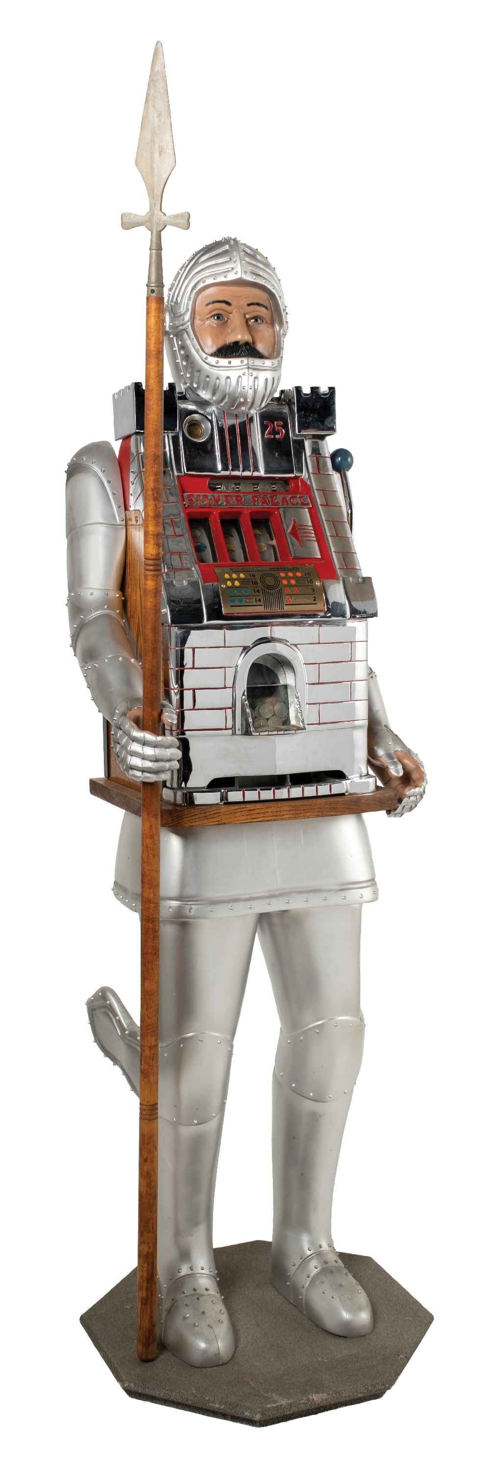 25¢ "SILVER PALACE" KNIGHT SLOT MACHINE (1 of 7)
