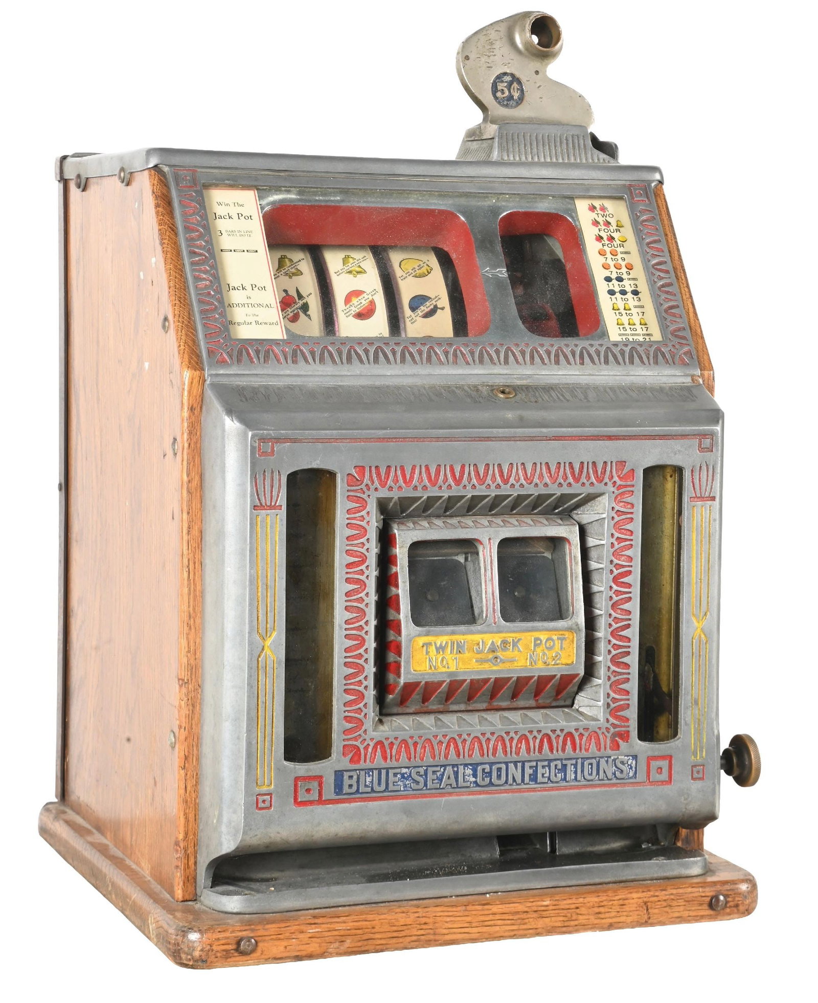 5¢ WATLING MFG. CO. BLUE SEAL CONFECTIONS SLOT MACHINE (1 of 5)