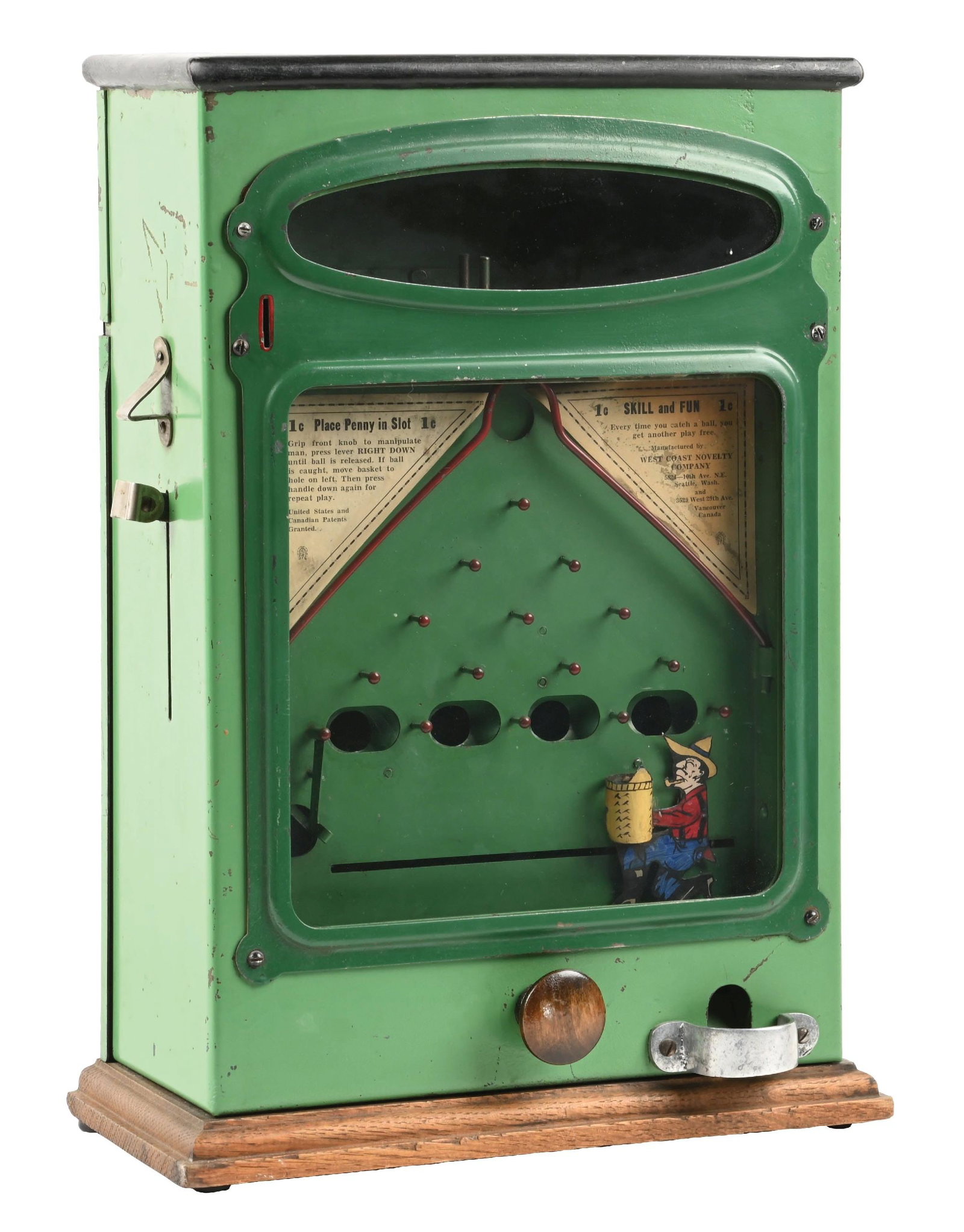 RARE 1¢ WEST COAST NOVELTY HONEST JOHN SKILL GAME (1 of 7)