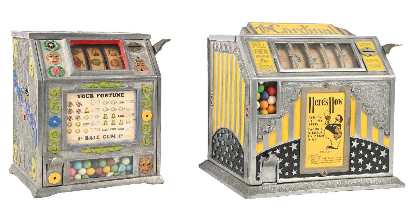 A PAIR OF TRADE STIMULATORS: THE CARDINAL & LION PURITAN BABY VENDOR (1 of 5)