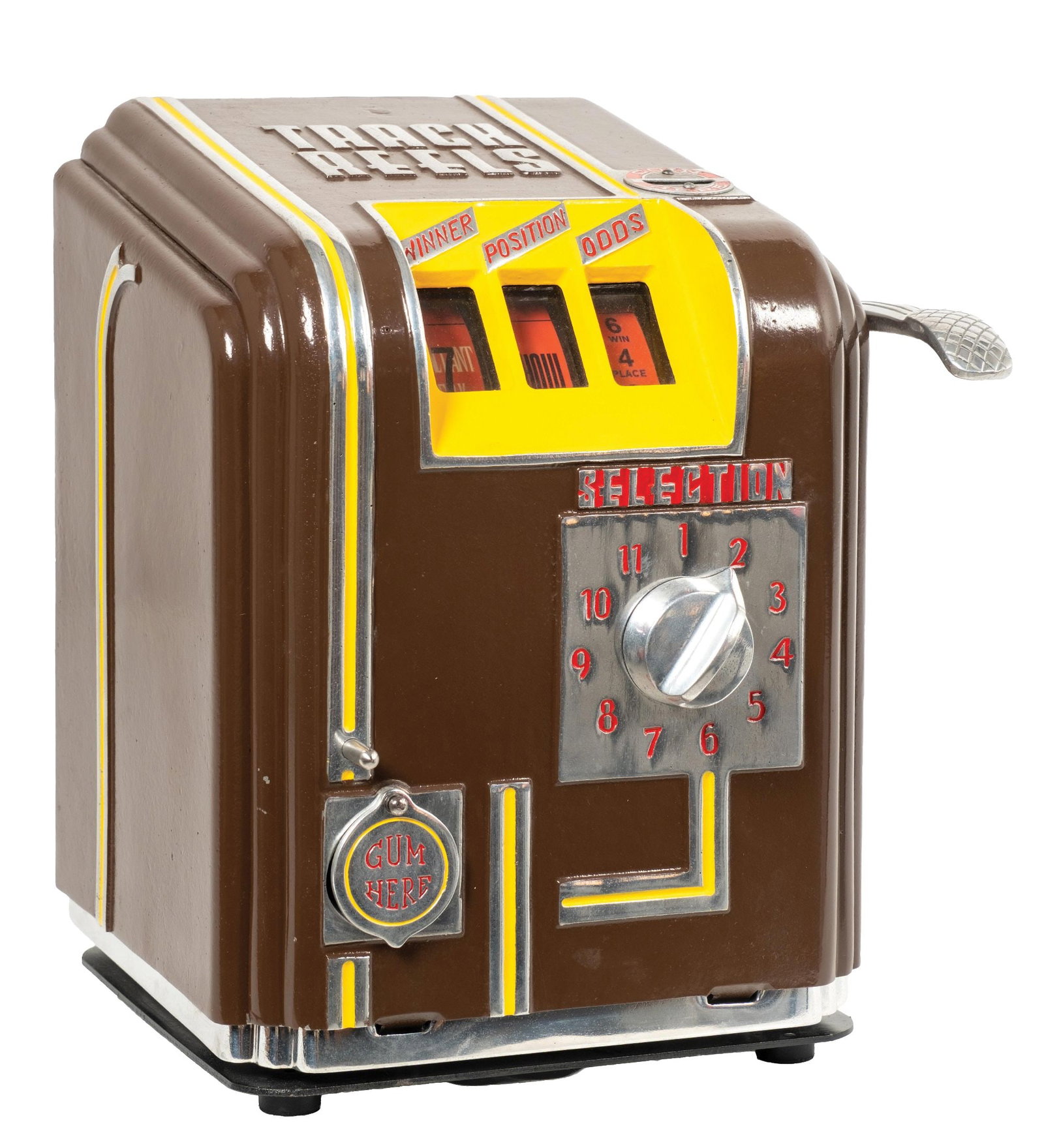 TRACK REELS HORSE RACE-THEMED ALUMINUM TRADE STIMULATOR (1 of 6)