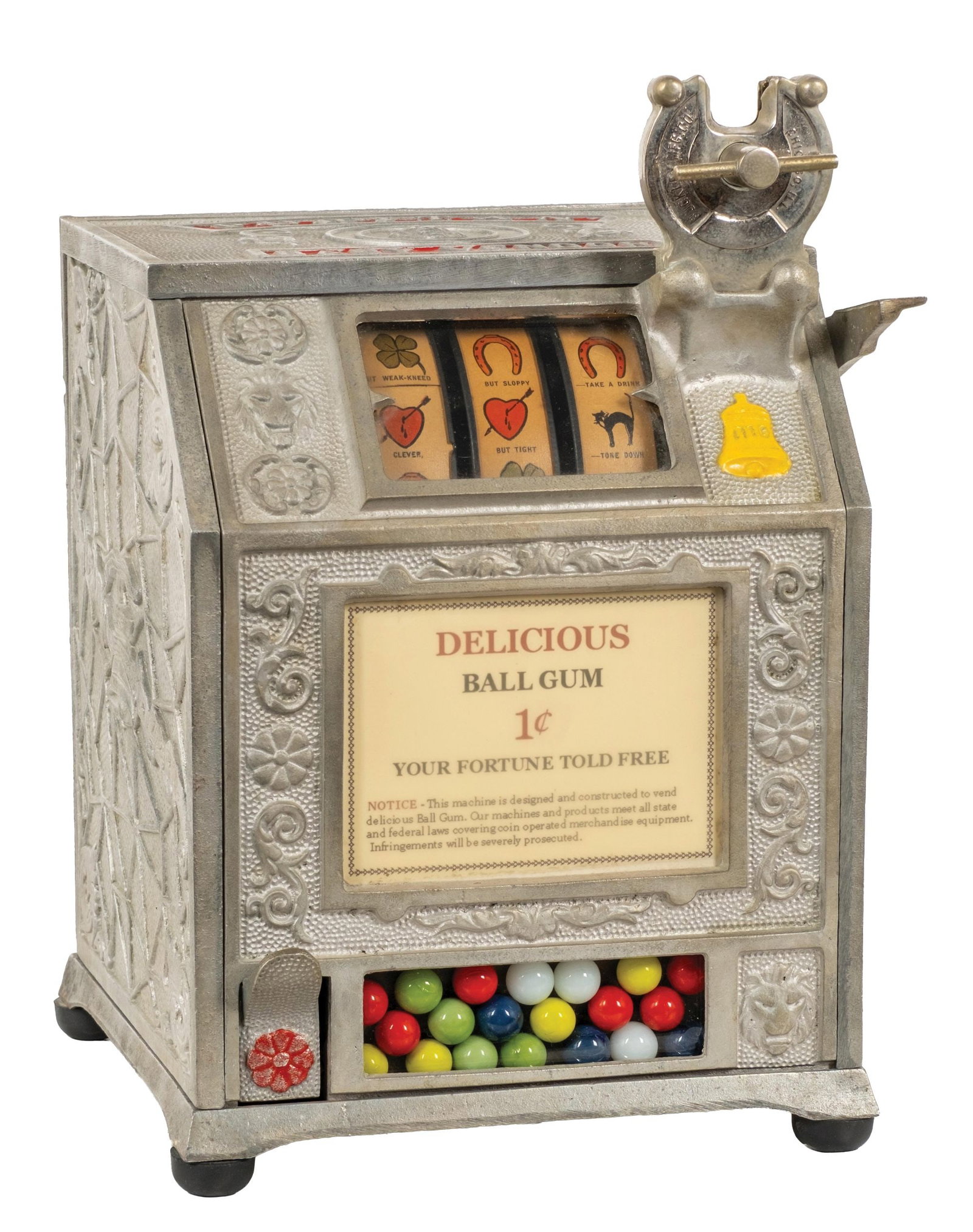 1¢ PURITAN BABY VENDOR W/ FORTUNE-TELLING REEL STRIPS (1 of 5)