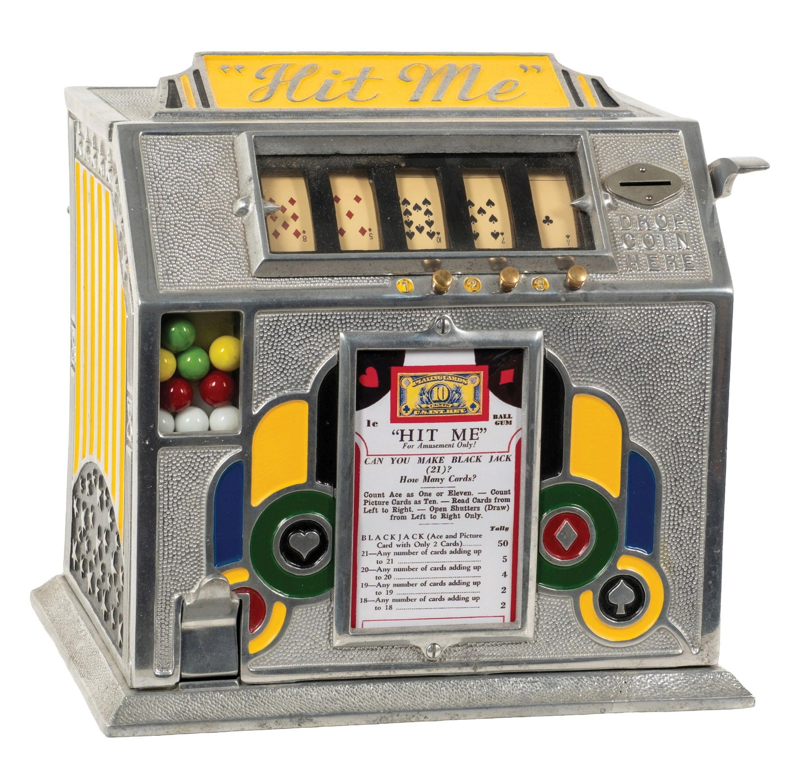 1¢ "HIT ME" DRAW POKER-THEMED TRADE STIMULATOR (1 of 5)