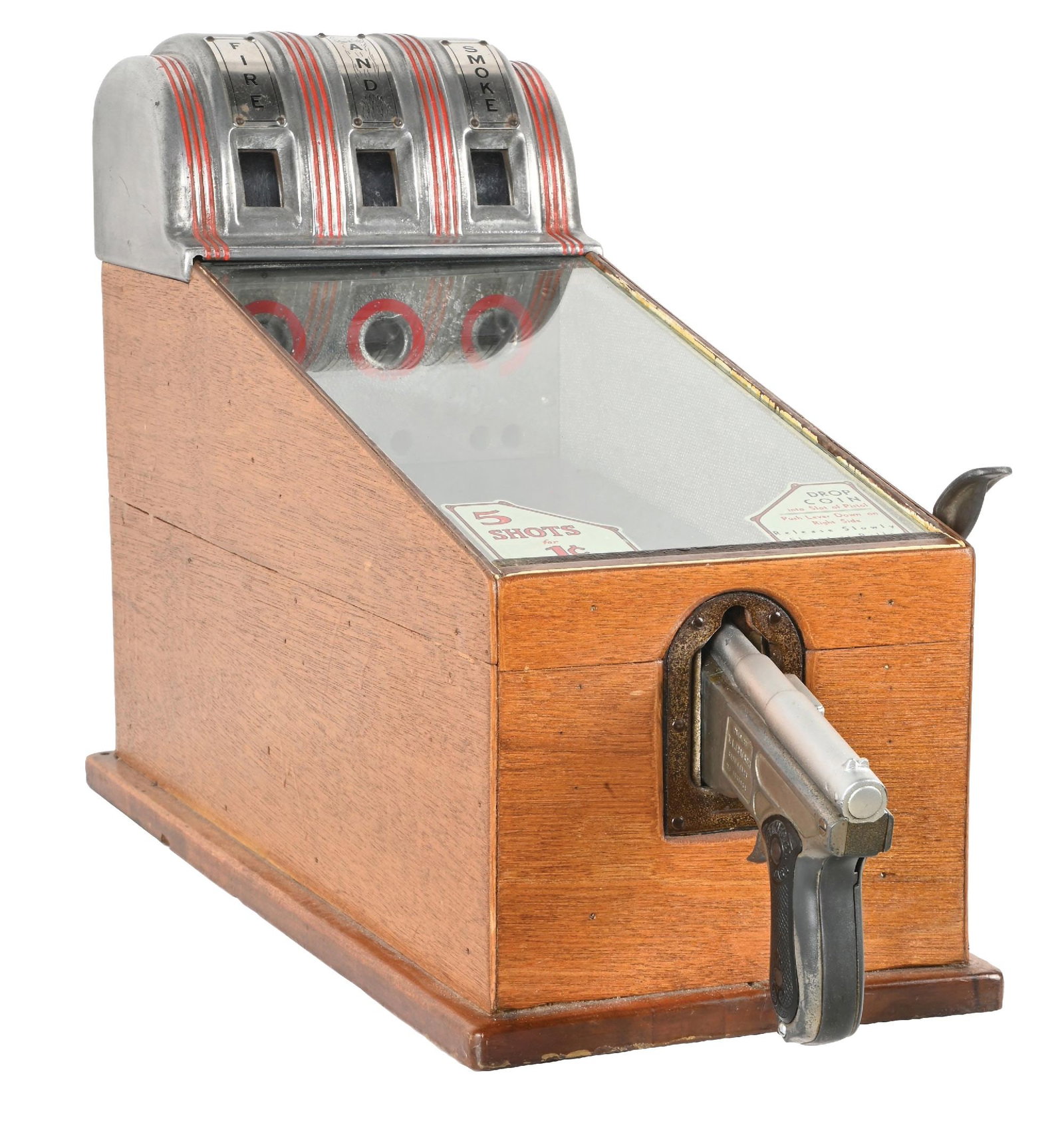 1¢ A.B.T. MFG. CORP. "FIRE AND SMOKE" TARGET SKILL GAME (1 of 6)