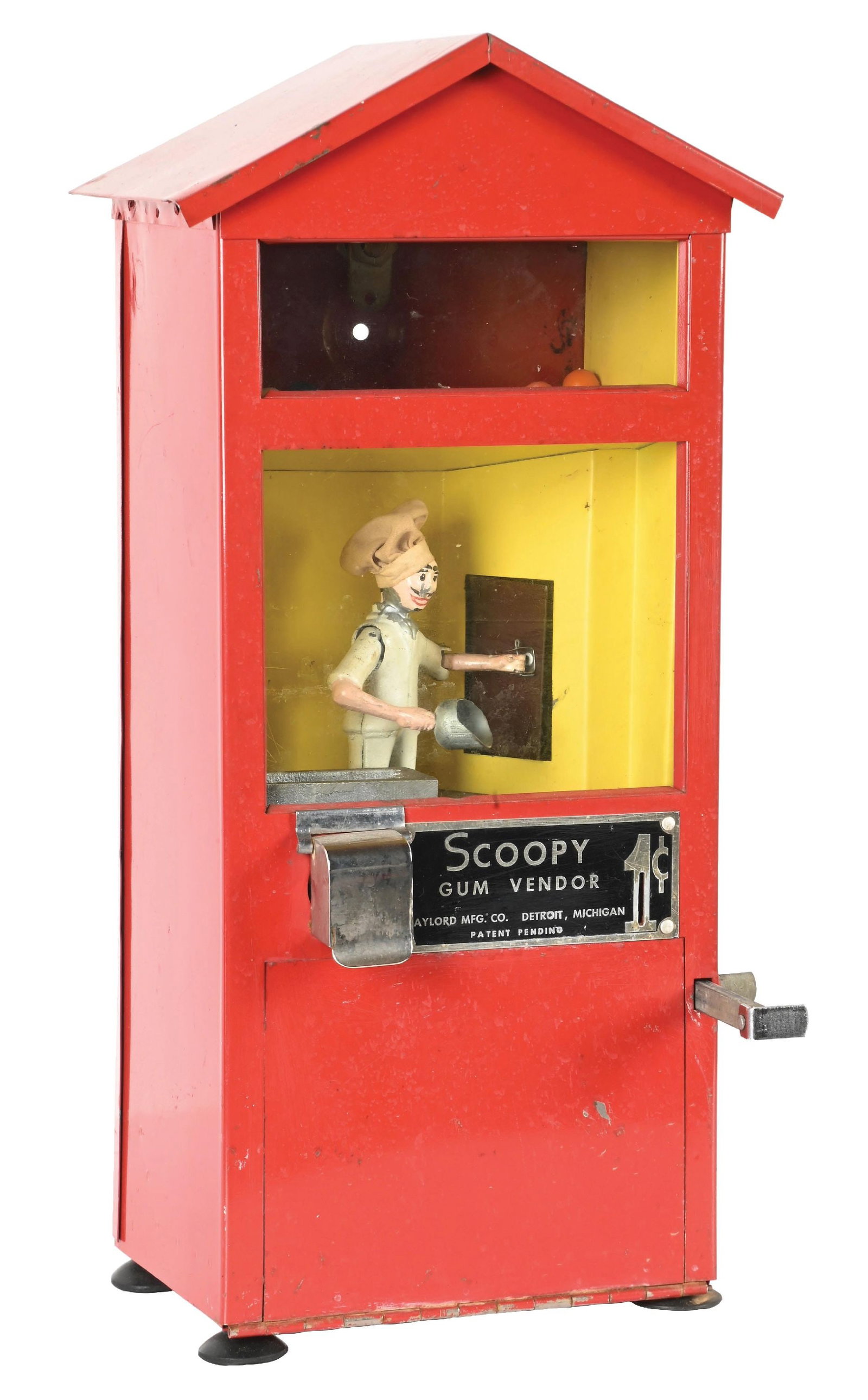 1¢ GAYLORD MFG. CO., "SCOOPY" GUMBALL VENDOR (1 of 4)