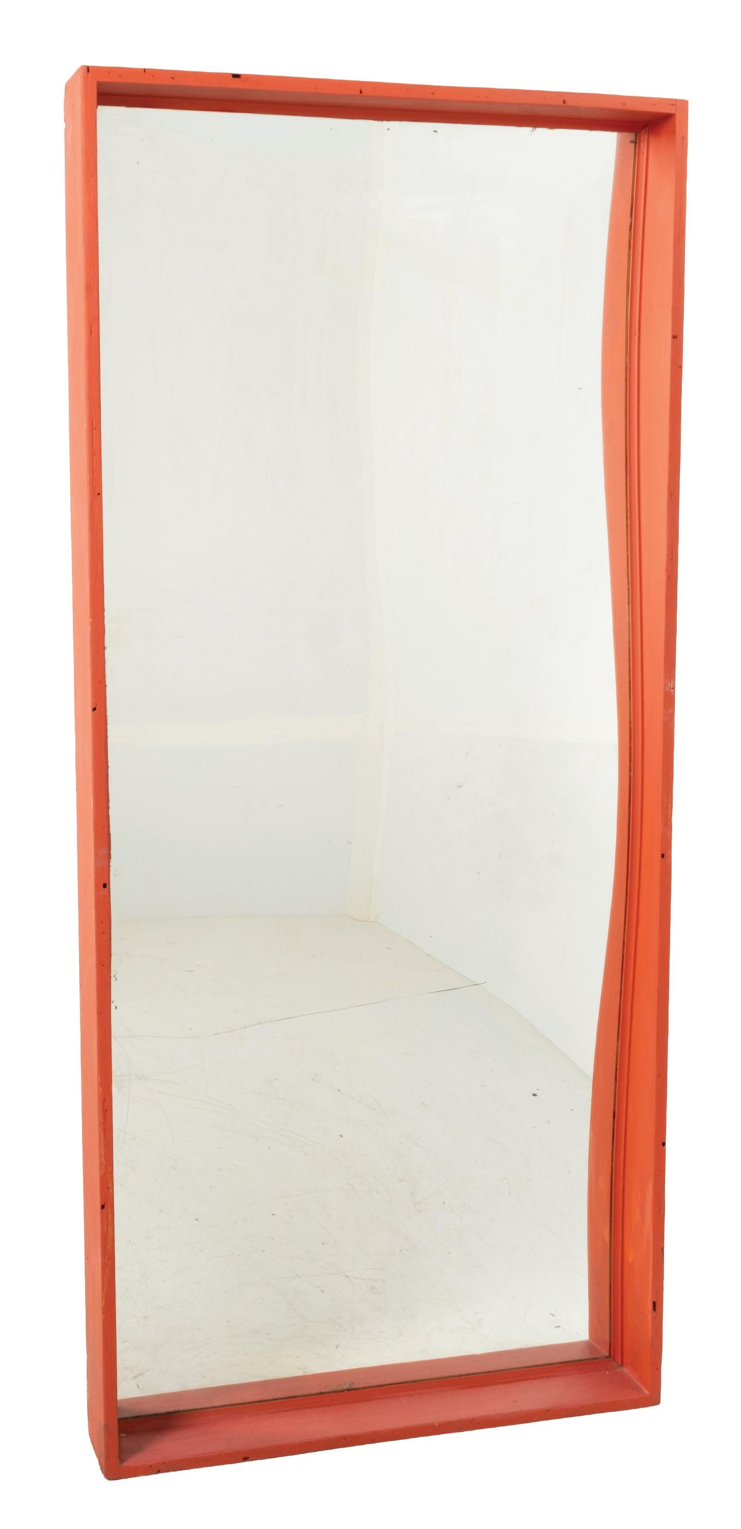CARNIVAL SIDESHOW FUNHOUSE MIRROR: CONDITION: In the original frame showing good reelection and no damage. This is not a standard shippable item and will require 3rd party shipping or pickup arrangements to be made. Condition: (Good).