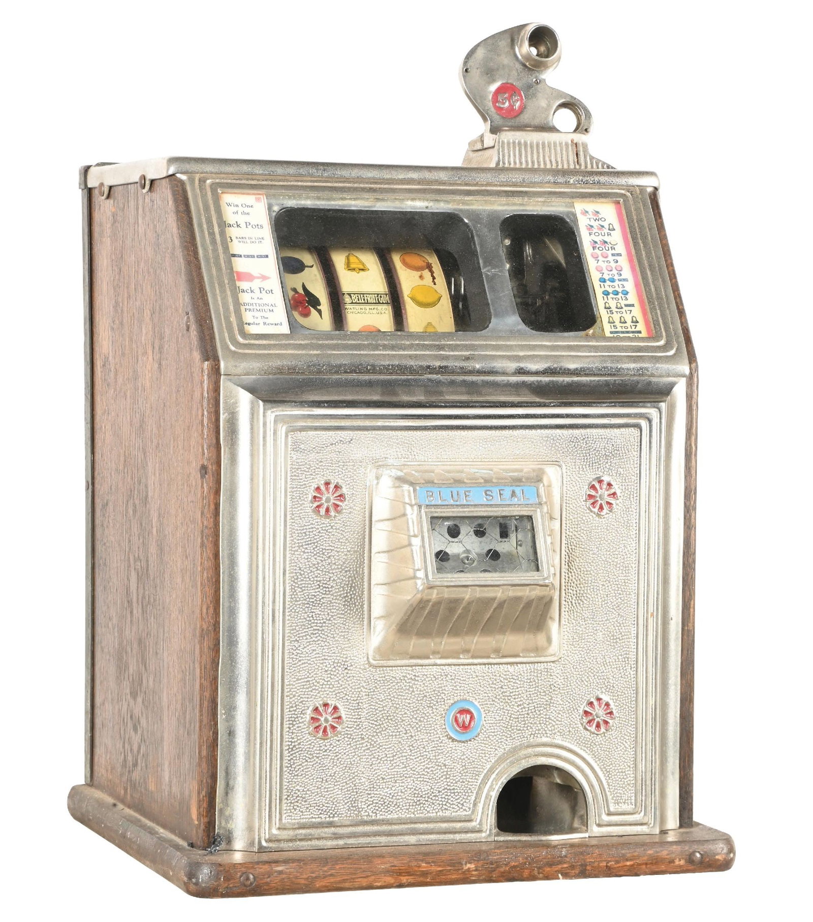 5¢ WATLING MFG. BLUE SEAL SLOT MACHINE (1 of 6)