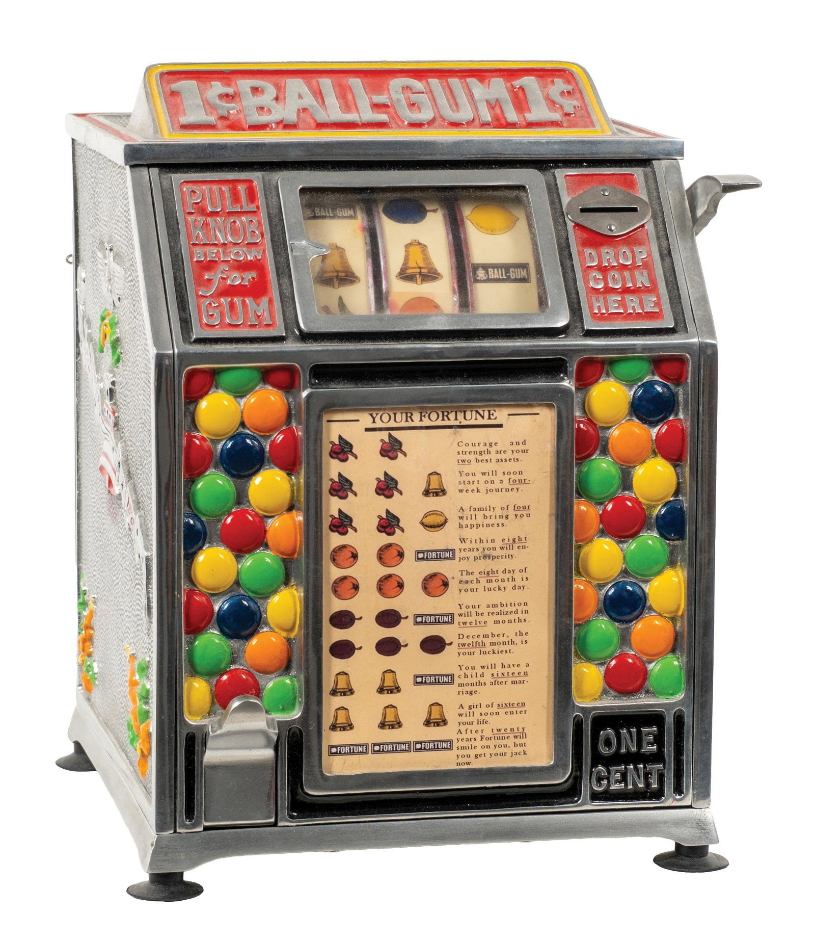 1¢ DANDY VENDOR ALUMINUM TRADE STIMULATOR W/ GUMBALL MECHANISM (1 of 5)