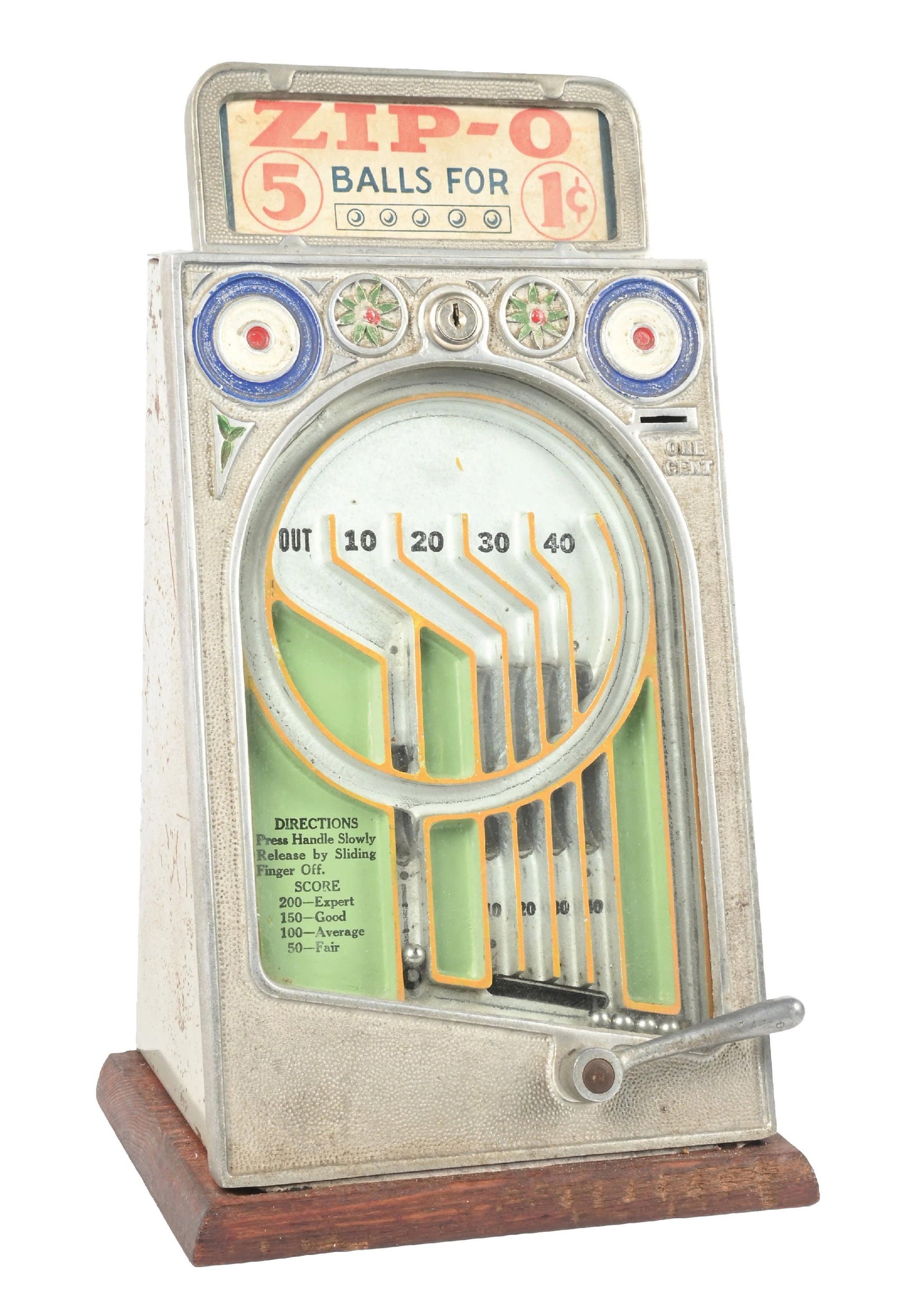 1¢ MIDWEST NOVELTY CO. ZIP-O SKILL GAME (1 of 4)