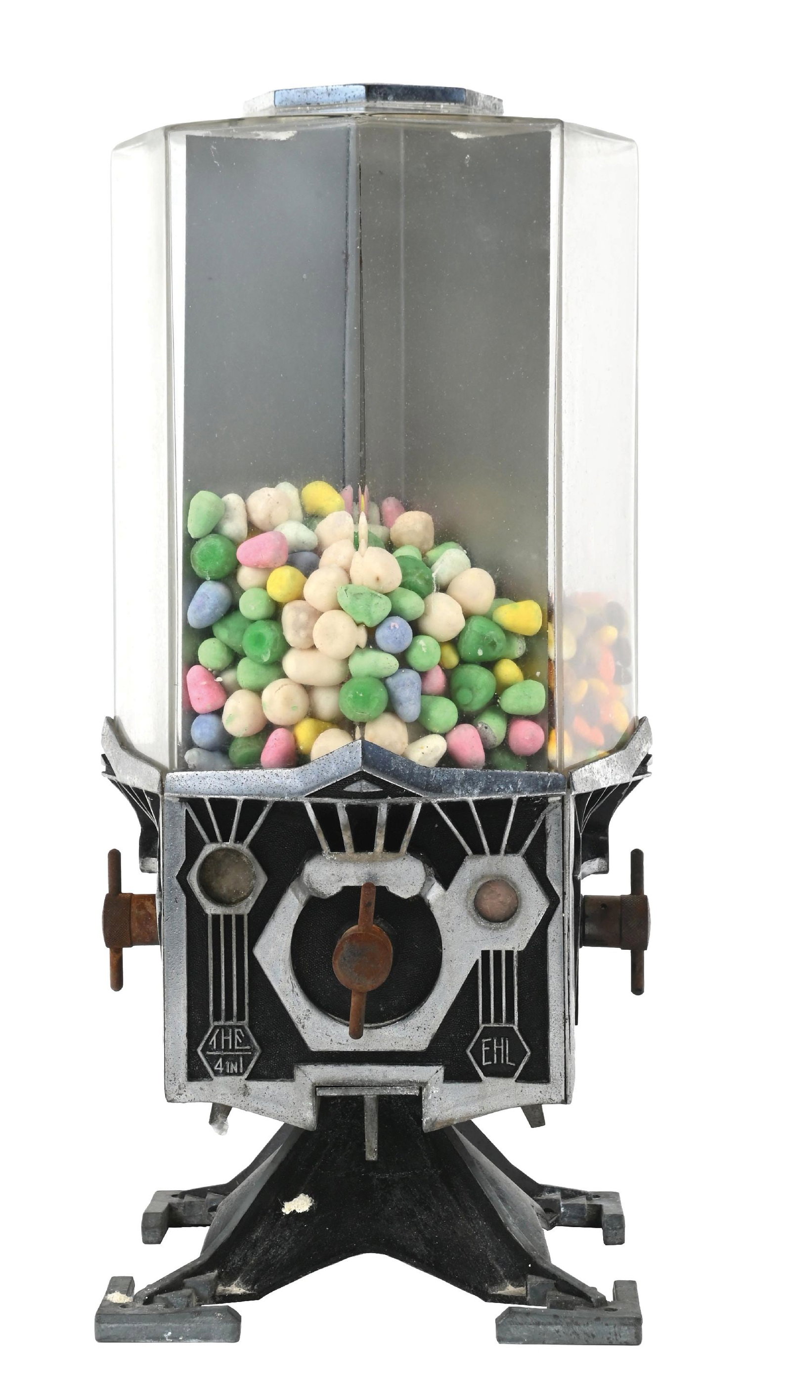 1¢ "FOUR IN ONE" CANDY & GUMBALL VENDING MACHINE (1 of 4)