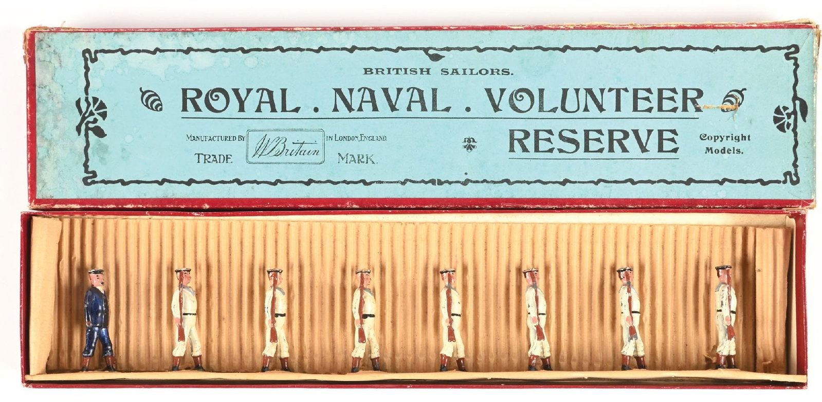 W. BRITAIN ROYAL NAVAL VOLUNTEER RESERVE SET NO. 151 IN ORIGINAL BOX (1 of 2)