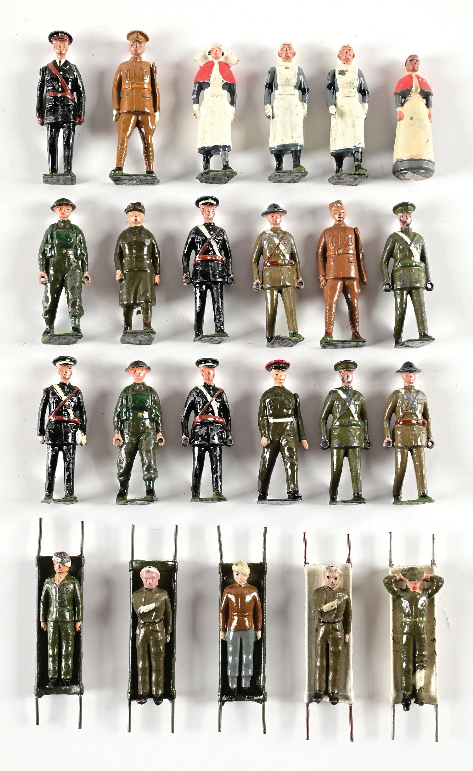 W. BRITAINS MEDICAL LOOSE 28-PIECE ASSORTMENT, VARIOUS ERAS (1 of 2)