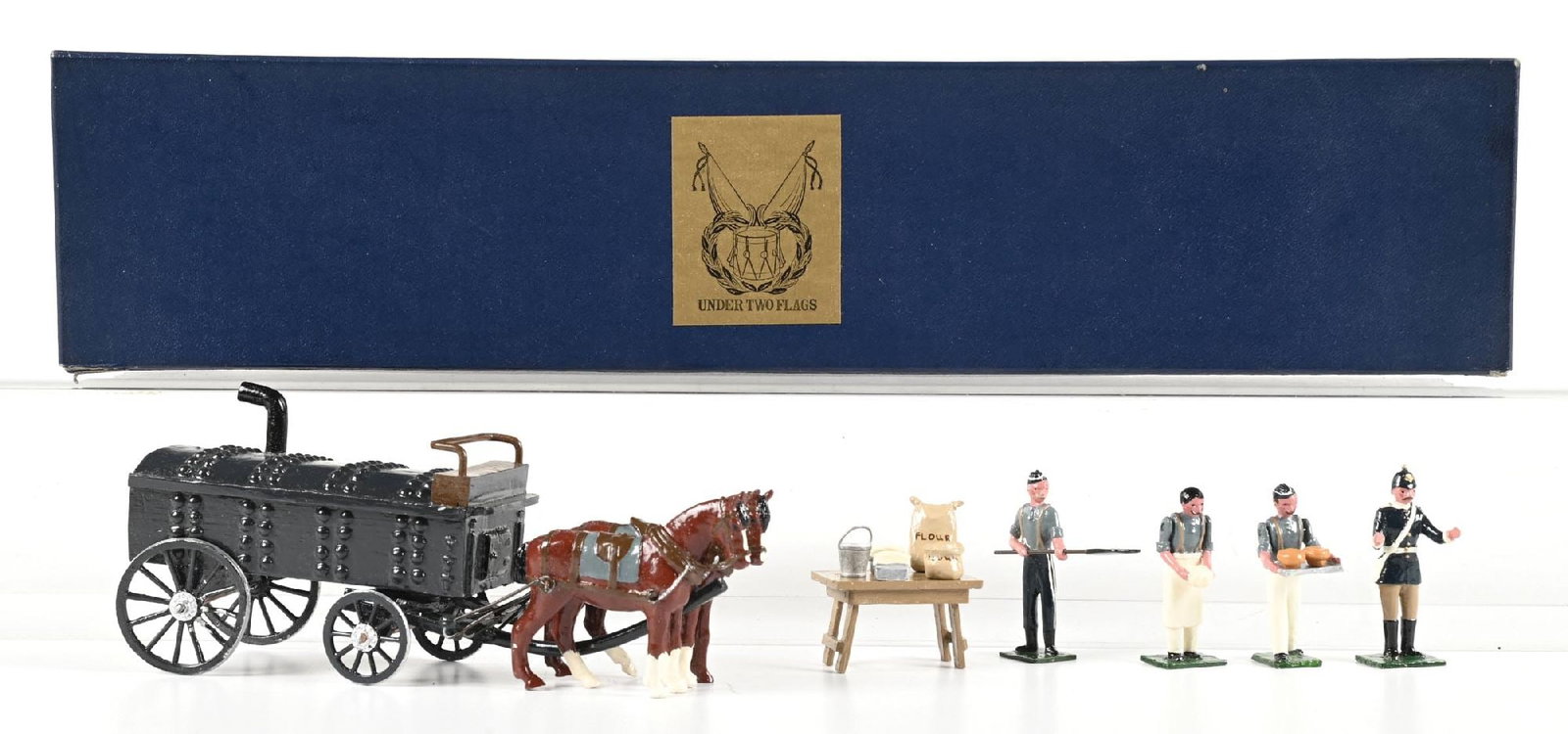 BLENHEIM/UNDER TWO FLAGS BAKERY WAGON: Loose in box. Excellent condition. 15 pieces. Condition: Dimensions: Box: 17 - 1/4" x 3 - 3/4" x 4".