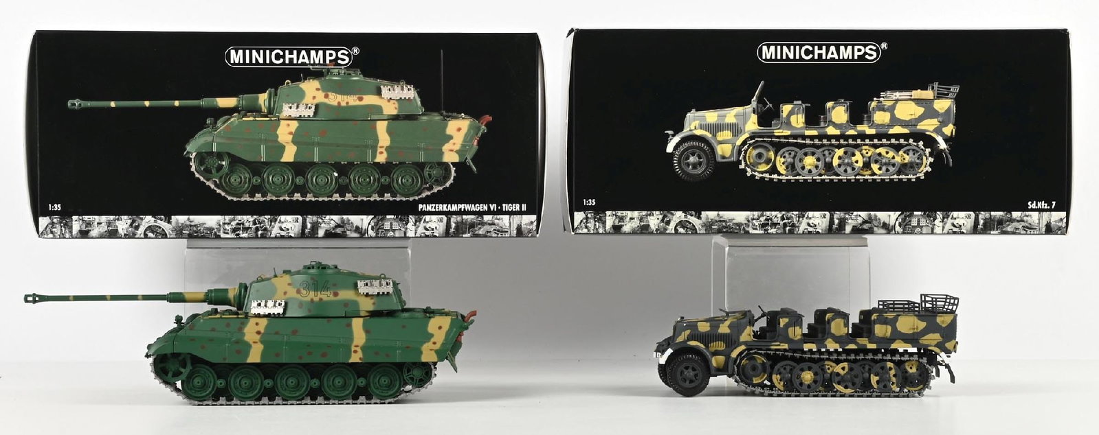 LOT OF 2: BOXED MINICHAMPS TOY TANKS (1 of 2)