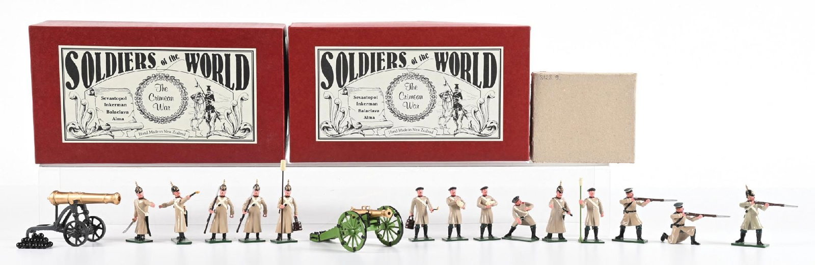 LOT OF 3: SOLDIERS OF THE WORLD CRIMEAN WAR SETS IN BOXES: Lot includes set Nos. CW37 and CW37/A, and three extra figures. Condition: Dimensions: Largest Box: 10 - 1/4" x 5 - 3/4" x 4 - 1/2".