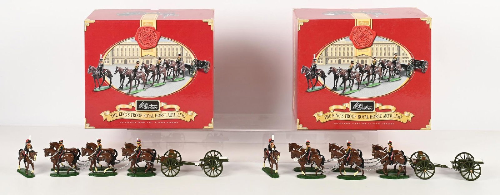 LOT OF 2: THE KING'S TROOP ROYAL HORSE ARTILLERY #40188: Mint in box. Condition: Dimensions: Each: 12 -1/4" x 10 -1/2" x 6".