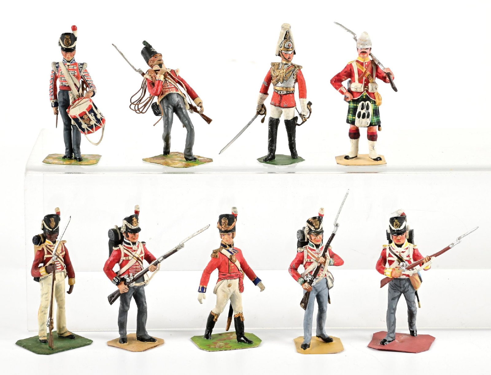 LOT OF 9: STADDEN STUDIOS BRITISH NAPOLEONIC FIGURES: Several factory-painted figures. Condition: Dimensions: Largest: 3" T.