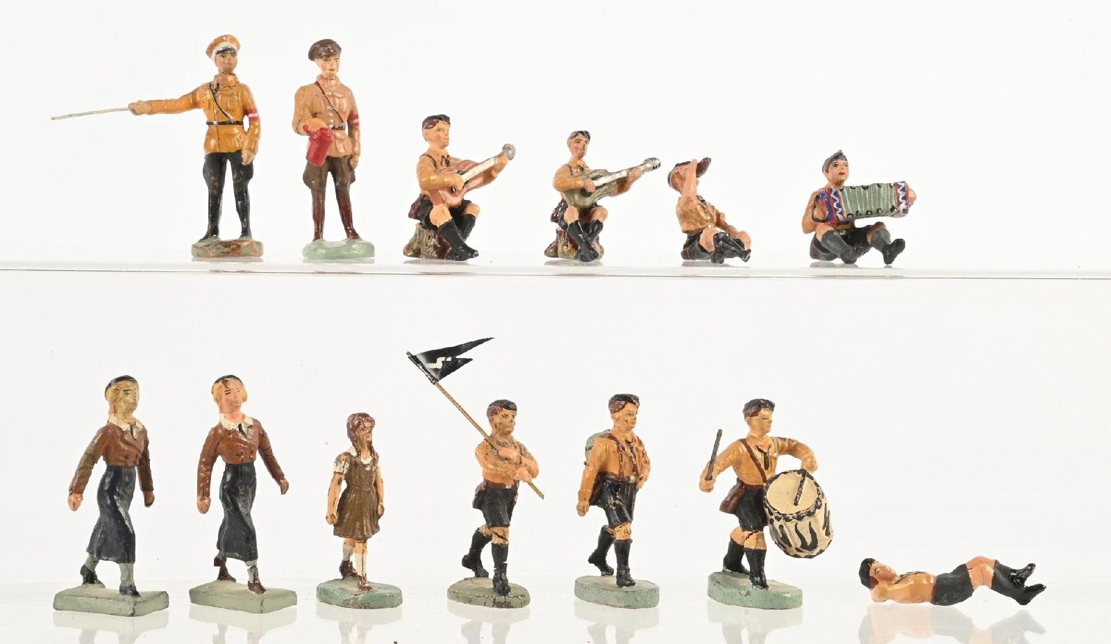 LOT OF 13: ELASTOLIN & LIONEL GERMAN FIGURES (1 of 1)