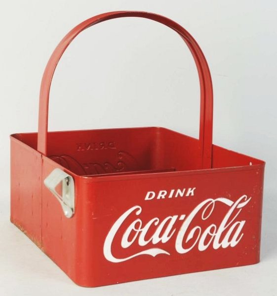 1950s Coca-Cola Metal Stadium Vendor.: A few paint nicks and some bottom edge rusting on two sides. Condition (Very Good Plus). Size 12 - 1/2" L.