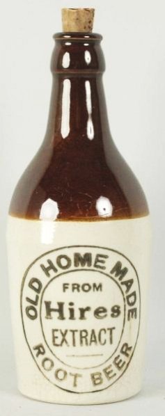 Hires 1900 Stoneware Bottle.: Nearly no wear. Condition (Near Mint). Size 8" T.