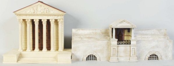 Lot of 5: Roman Diorama Pieces.: Includes Roman buildings and accessories for a diorama. Condition (Excellent).