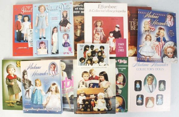 Lot of 12: Doll Books.: Most on collectible dolls. Barbie, Scouting, two Ideal Dolls, four on Alexander dolls, two on bears, Modern Collectibles Dolls, Vol. III. Plus a