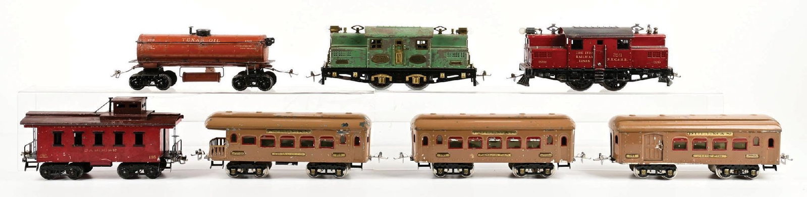 LOT OF 8: IVES STD-GA. ELECTRIC LOCOMOTIVE, PASSENGER, & FREIGHT CARS ASSORTMENT — image 41