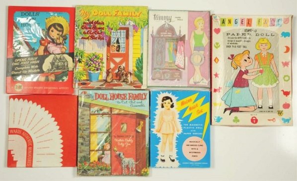 Lot of Boxed Paper Doll Sets.: Includes the Magna Magic Sue, Tammy and several other boxed sets. There are several sets in heavy cardboard folders as well. Condition (Very Good - Excellent).