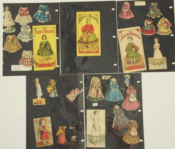 Victorian Paper Dolls.: Includes several McLoughlin Brothers sets and partial sets including Lilly Beers, Kitty Black, Sarah Brown and others. Condition (Very Good).