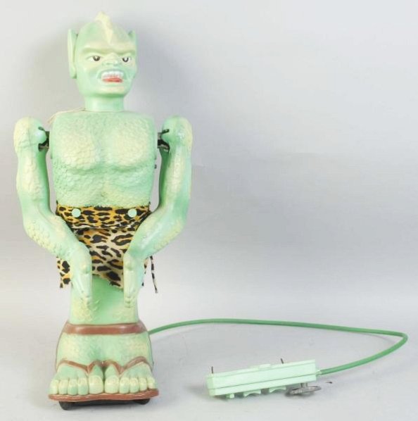 Marx Battery-Operated Great Garloo Toy.: American. Missing bottom of remote control battery box and necklace. Also, one piece is broken from right foot. Toy has not been tested. Condition (Good). Size 23" T.