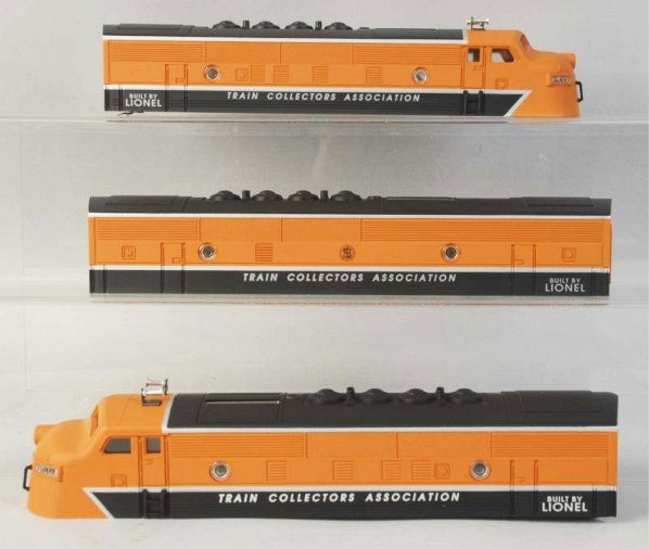 Lionel TCA ABA Cab Train Set.: Contemporary. Includes three engine shells in original box. Condition (Excellent).
