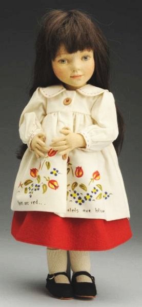 Wonderful Maggie Iacono Doll.: All felt with fully jointed body, all original with label “Rose 26/60” limited edition. Fabulous artist doll! Condition (Excellent). Size 15" T.
