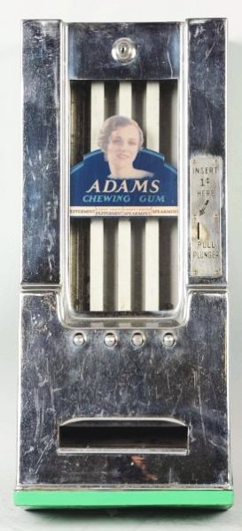 1¢ Adams Chewing Gum Dispenser.: Original working condition. Condition (Excellent). Size 22 - 1/2" T.