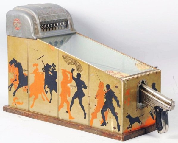 1¢ ABT Challenger Target Practice Shooting Game.: Gun is jammed. Condition (Good). Size 29" L.