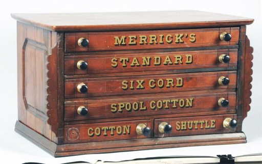 Merrick's Thread Spool Cabinet. - Merrick's Thread Spool Cabinet.