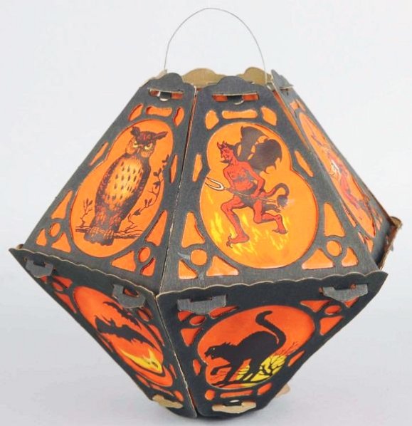 Rare German Cardboard & Paper Lantern.